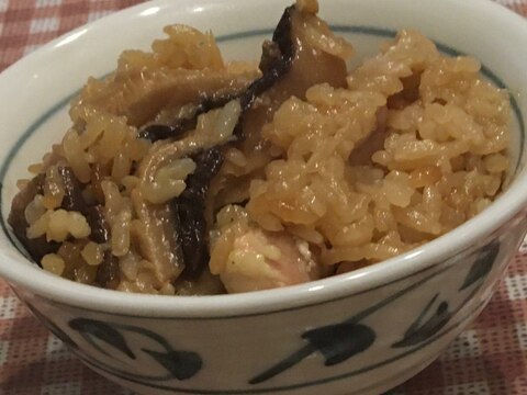 椎茸と鶏肉の炊き込みご飯